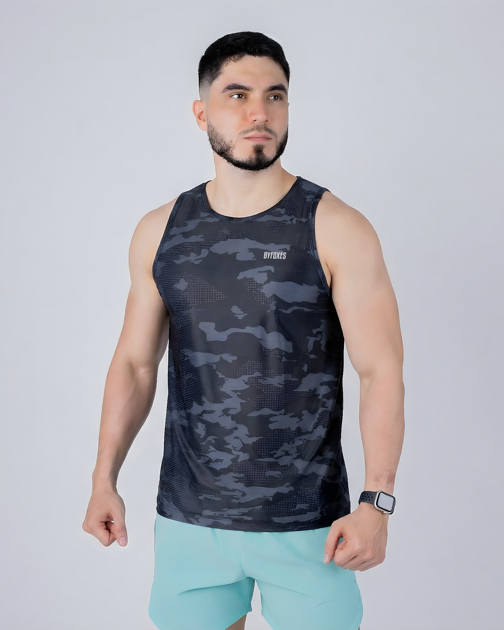 CAMISETA SIN MANGAS MICROTEX - BLACK CAMO