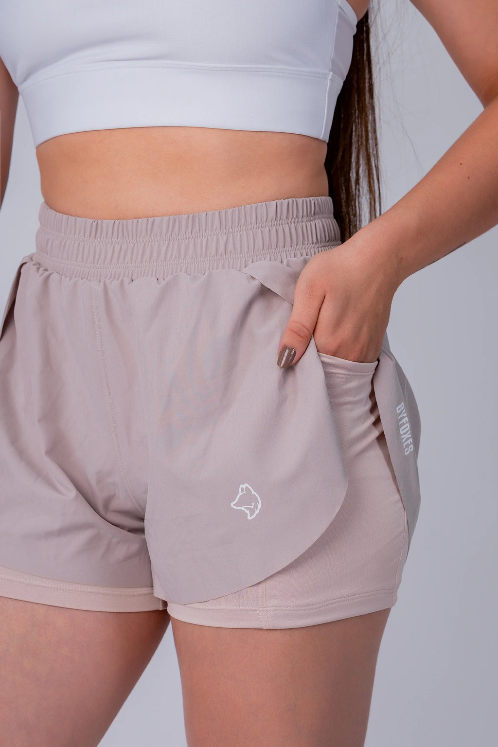 SHORT DUALFIT MUJER ARENA